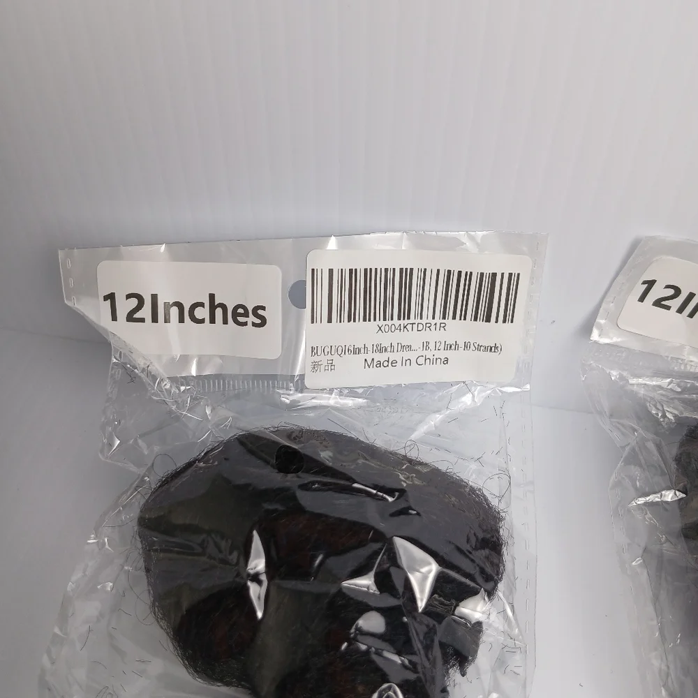 100% Human Hair Dreadlock Extensions‎ 0.6cm Width 12 Inch 30 Strands Natural